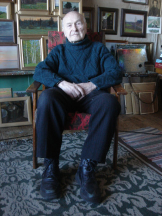 Yuri Kugach in his Studio at the Academic Dacha